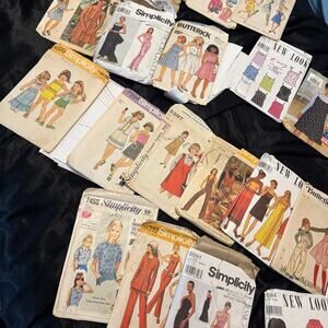 Vintage simplicity sewing patterns one lot